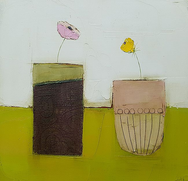 Eithne  Roberts - Pots on green